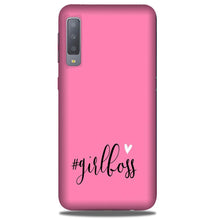 Girl Boss Pink Mobile Back Case for Galaxy A50 (Design - 269)