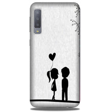 Cute Kid Couple Mobile Back Case for Galaxy A50 (Design - 283)