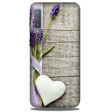 White Heart Mobile Back Case for Galaxy A50 (Design - 298)