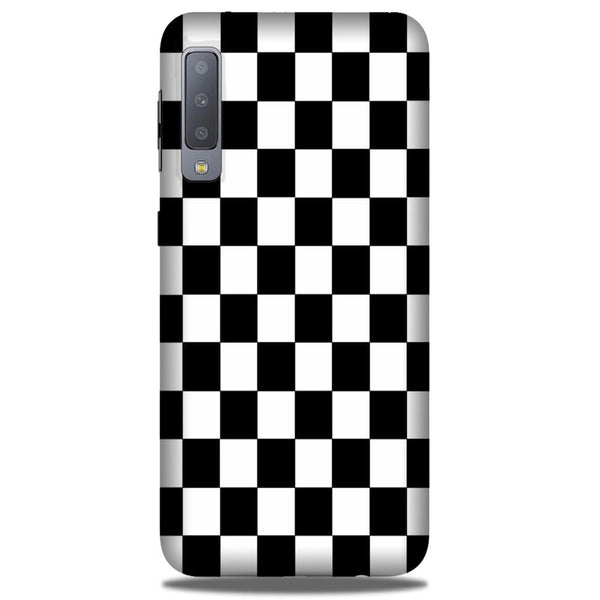 Black White Boxes Mobile Back Case for Galaxy A50 (Design - 372)