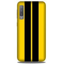 Black Yellow Pattern Mobile Back Case for Galaxy A50 (Design - 377)