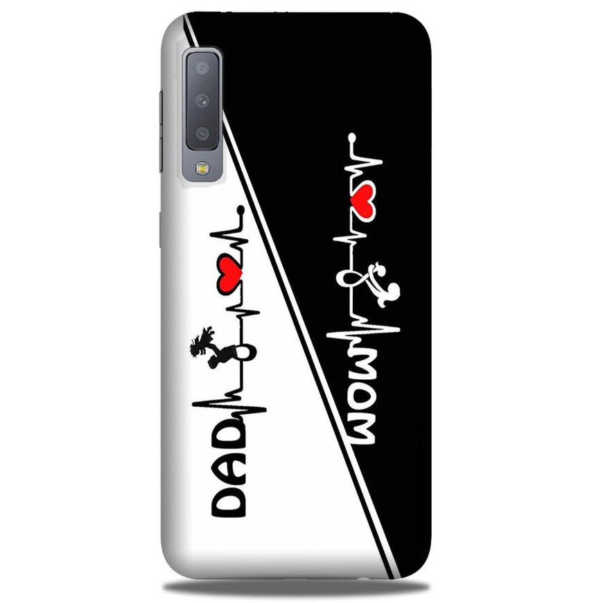 Love Mom Dad Mobile Back Case for Galaxy A50 (Design - 385)