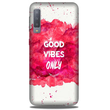 Good Vibes Only Mobile Back Case for Galaxy A50 (Design - 393)