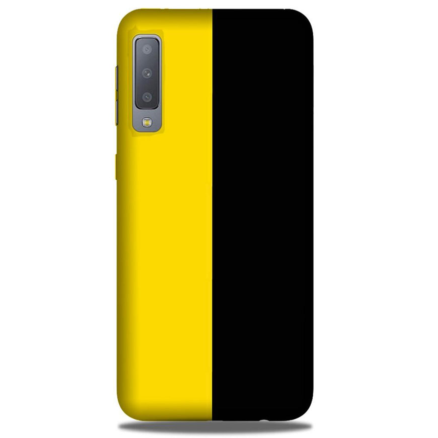 Black Yellow Pattern Mobile Back Case for Galaxy A50 (Design - 397)