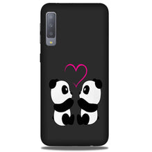 Panda Love Mobile Back Case for Galaxy A50 (Design - 398)