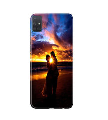Couple Sea shore Mobile Back Case for Samsung Galaxy A51 (Design - 13)