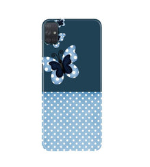White dots Butterfly Mobile Back Case for Samsung Galaxy A51 (Design - 31)