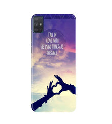 Fall in love Mobile Back Case for Samsung Galaxy A51 (Design - 50)