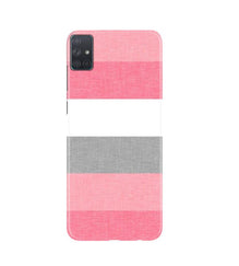 Pink white pattern Mobile Back Case for Samsung Galaxy A51 (Design - 55)
