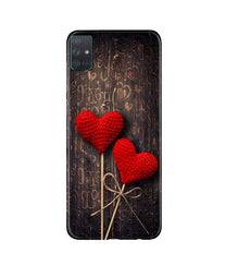 Red Hearts Mobile Back Case for Samsung Galaxy A51 (Design - 80)