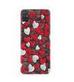 Red White Hearts Case for Samsung Galaxy A51  (Design - 105)