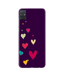 Purple Background Mobile Back Case for Samsung Galaxy A51  (Design - 107)