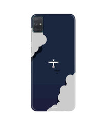 Clouds Plane Mobile Back Case for Samsung Galaxy A51 (Design - 196)