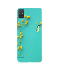 Flowers Girl Mobile Back Case for Samsung Galaxy A51 (Design - 216)