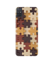 Puzzle Pattern Mobile Back Case for Samsung Galaxy A51 (Design - 217)