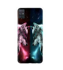 Wolf fight Mobile Back Case for Samsung Galaxy A51 (Design - 221)