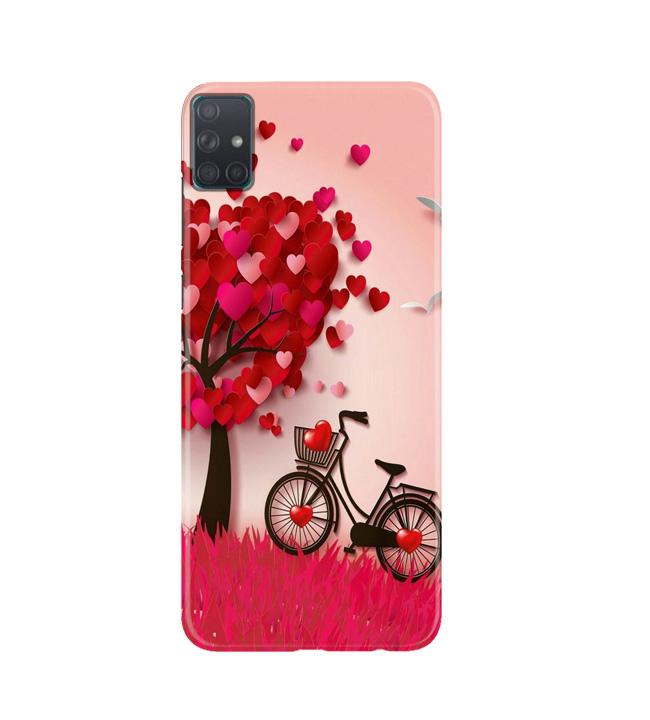 Red Heart Cycle Case for Samsung Galaxy A51 (Design No. 222)