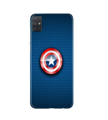 Captain America Shield Mobile Back Case for Samsung Galaxy A51 (Design - 253)