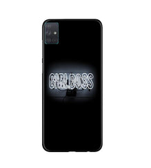 Girl Boss Black Mobile Back Case for Samsung Galaxy A51 (Design - 268)