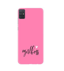 Girl Boss Pink Mobile Back Case for Samsung Galaxy A51 (Design - 269)