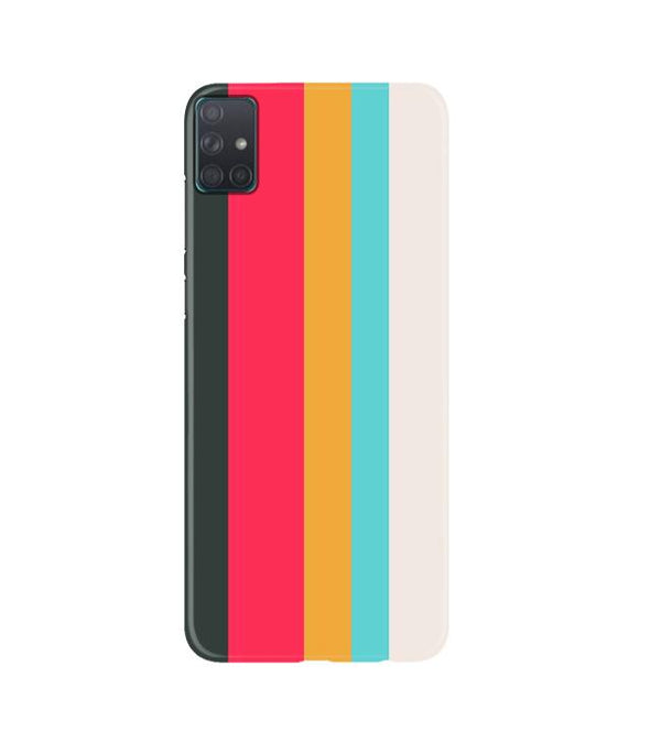 Color Pattern Mobile Back Case for Samsung Galaxy A51  (Design - 369)