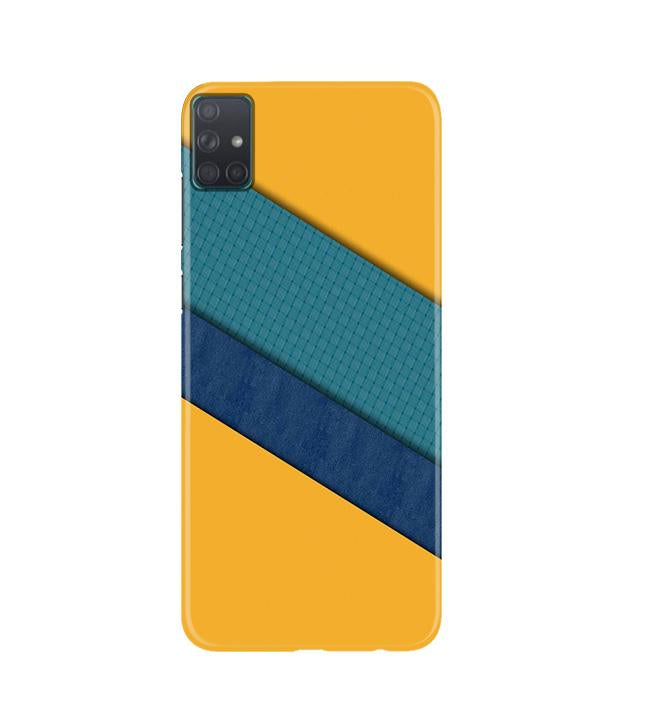 Diagonal Pattern Mobile Back Case for Samsung Galaxy A51  (Design - 370)
