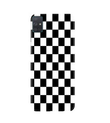 Black White Boxes Mobile Back Case for Samsung Galaxy A51  (Design - 372)