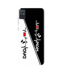 Love Mom Dad Mobile Back Case for Samsung Galaxy A51  (Design - 385)