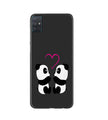 Panda Love Mobile Back Case for Samsung Galaxy A51  (Design - 398)