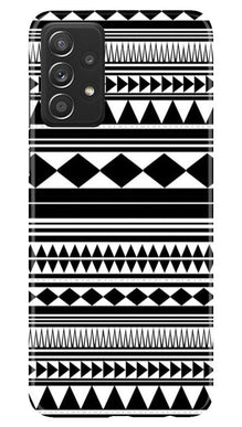 Black white Pattern Mobile Back Case for Samsung Galaxy A72 (Design - 5)