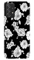 White flowers Black Background Case for Samsung Galaxy A52