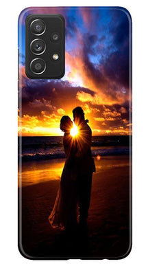 Couple Sea shore Mobile Back Case for Samsung Galaxy A72 (Design - 13)