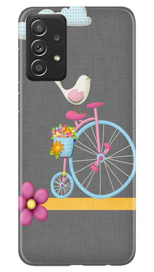 Sparron with cycle Mobile Back Case for Samsung Galaxy A52 (Design - 34)
