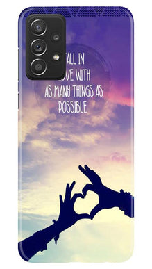Fall in love Mobile Back Case for Samsung Galaxy A72 (Design - 50)