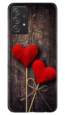 Red Hearts Mobile Back Case for Samsung Galaxy A52 (Design - 80)