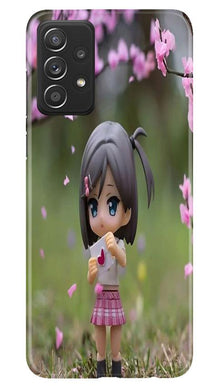 Cute Girl Mobile Back Case for Samsung Galaxy A52 (Design - 92)
