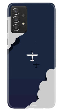 Clouds Plane Mobile Back Case for Samsung Galaxy A72 (Design - 196)