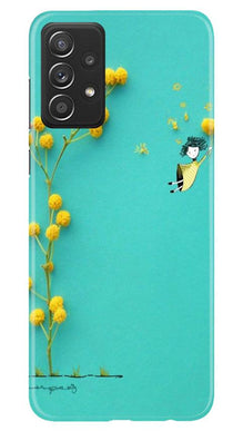 Flowers Girl Mobile Back Case for Samsung Galaxy A52 (Design - 216)