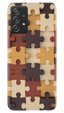 Puzzle Pattern Mobile Back Case for Samsung Galaxy A52 (Design - 217)