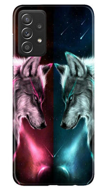 Wolf fight Mobile Back Case for Samsung Galaxy A52 (Design - 221)