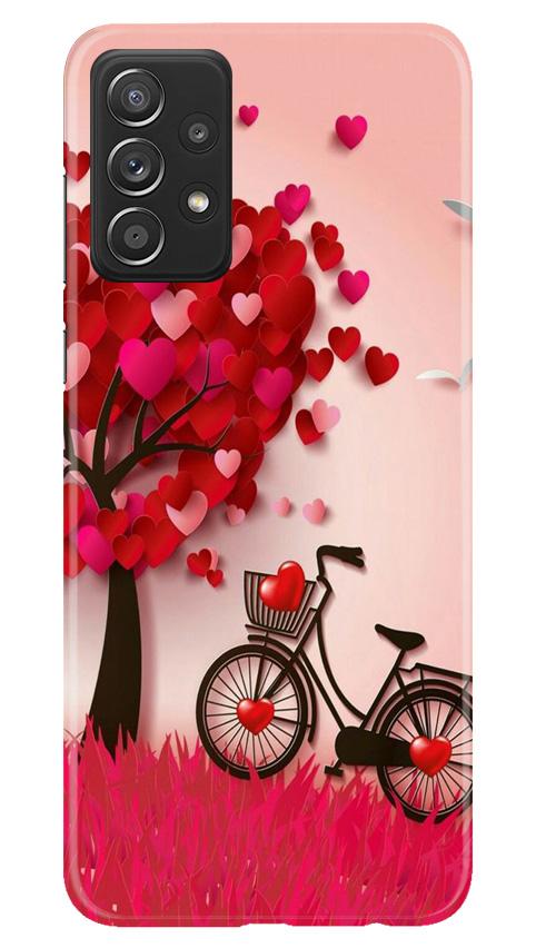 Red Heart Cycle Case for Samsung Galaxy A52 (Design No. 222)