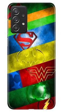 Superheros Logo Mobile Back Case for Samsung Galaxy A52 (Design - 251)