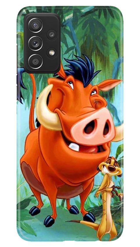 Timon and Pumbaa Mobile Back Case for Samsung Galaxy A52 (Design - 305)