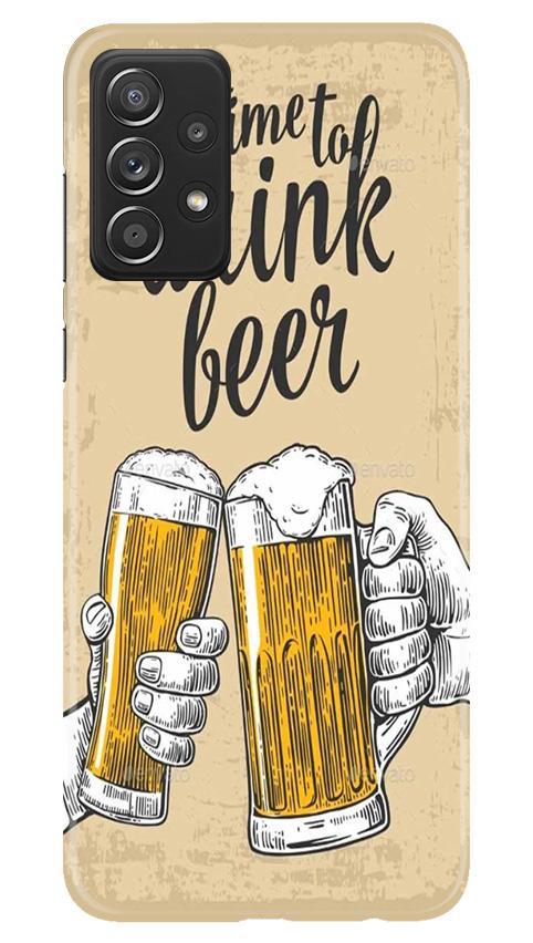 Drink Beer Mobile Back Case for Samsung Galaxy A52 (Design - 328)