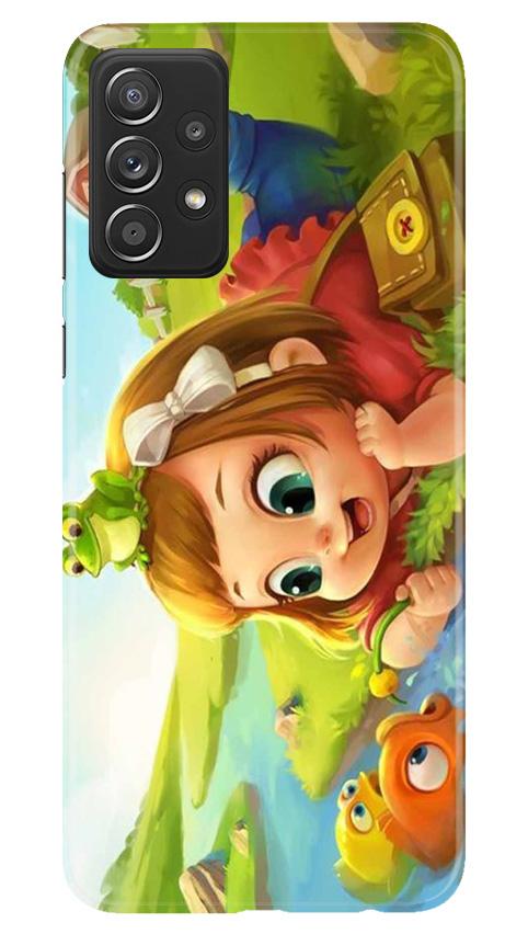 Baby Girl Mobile Back Case for Samsung Galaxy A52 (Design - 339)