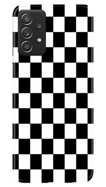 Black White Boxes Mobile Back Case for Samsung Galaxy A52 (Design - 372)