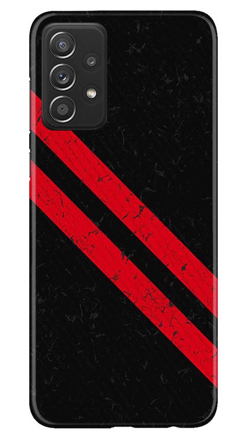 Black Red Pattern Mobile Back Case for Samsung Galaxy A52 (Design - 373)