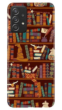 Book Shelf Mobile Back Case for Samsung Galaxy A52 (Design - 390)