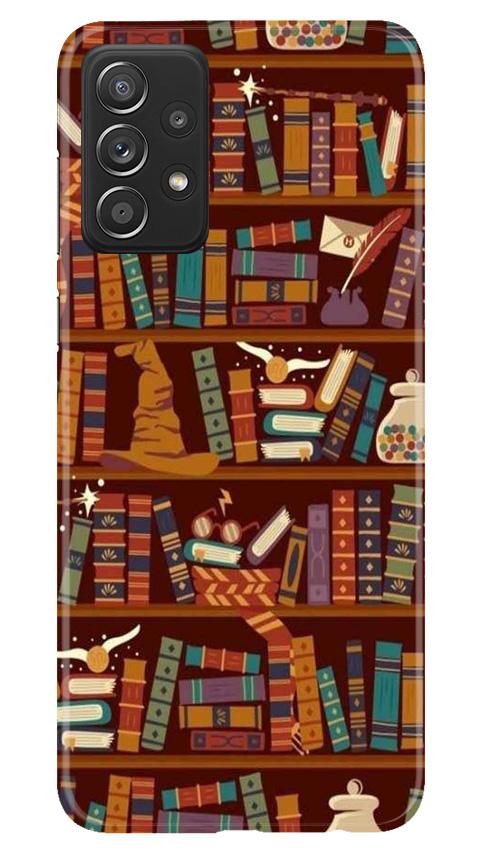 Book Shelf Mobile Back Case for Samsung Galaxy A52 (Design - 390)