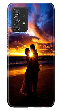Couple Sea shore Mobile Back Case for Samsung Galaxy A52 5G (Design - 13)